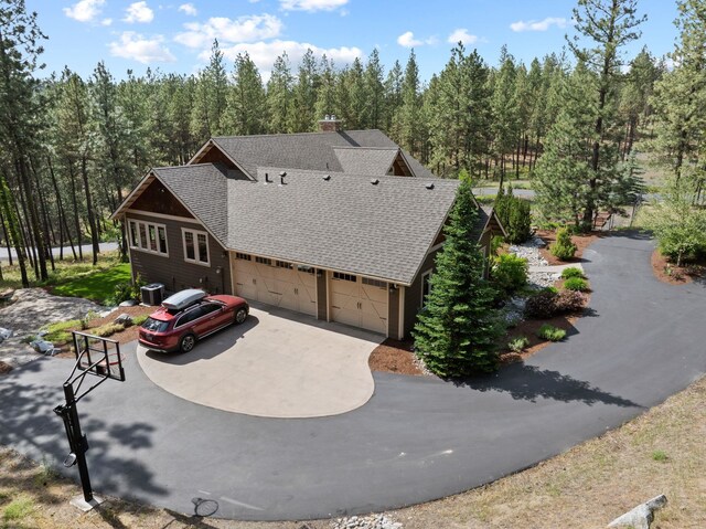 1122 E Hangman Ln, Spokane, WA 99224 - aerial view of property and surrounding area with a forest