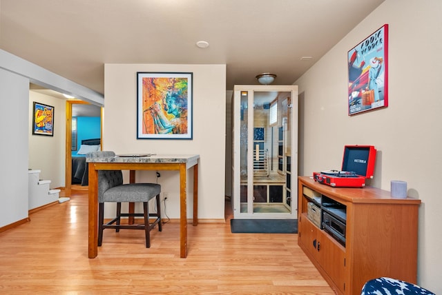 3507 E 28th Ave, Spokane, WA 99223 - home office with light wood-style floors and baseboards