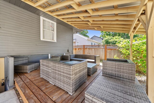 3507 E 28th Ave, Spokane, WA 99223 - deck with an outdoor living space