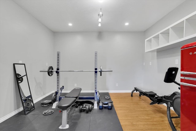 903 E Harding Ct, Spokane, WA 99218 - workout room featuring baseboards and recessed lighting