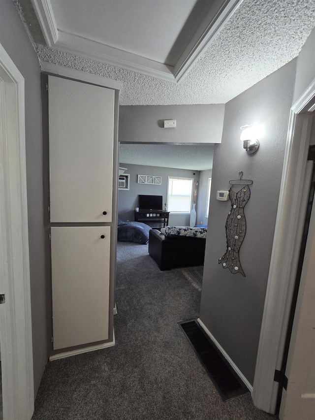 1117 E Garland Ave, Spokane, WA 99207 - corridor with carpet flooring and a textured ceiling