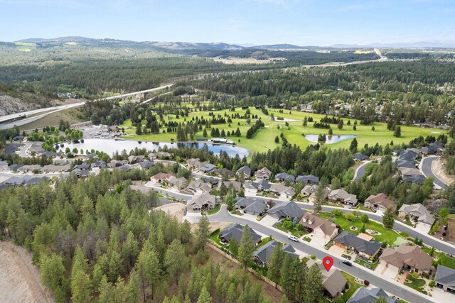 1220 E Fireside Ln, Spokane, WA 99208 - aerial view of a heavily wooded area and a water and mountain view