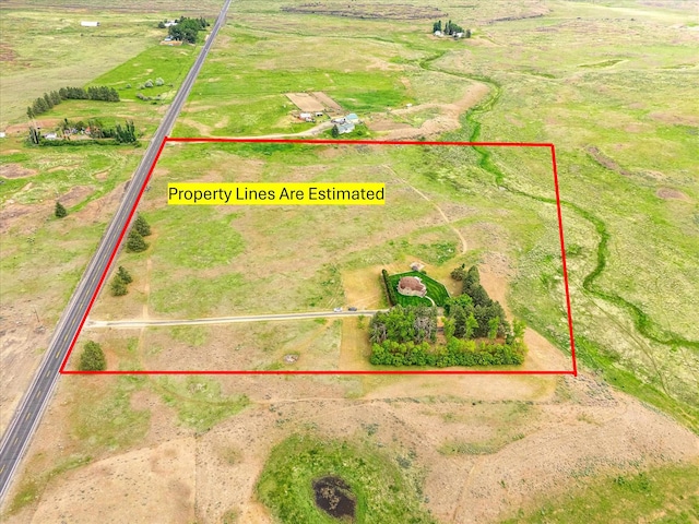 1470 State Route 174th Rte, Grand Coulee, WA 99133 - view of rural area with property boundaries highlighted