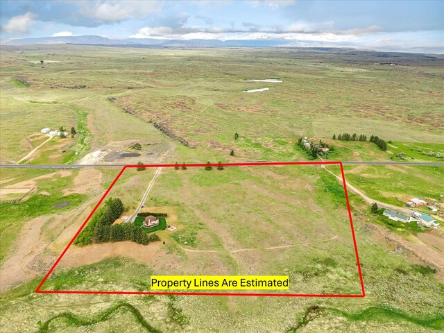 1470 State Route 174th Rte, Grand Coulee, WA 99133 - aerial view of sparsely populated area featuring property parcel outlined