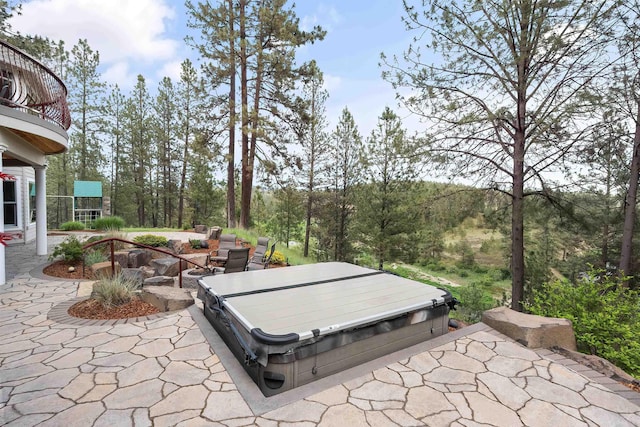 13411 S Bluegrouse Ln, Spokane, WA 99224 - view of patio / terrace with a covered hot tub