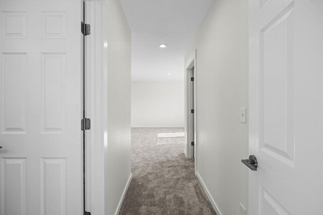 101 S W St, Chewelah, WA 99109 - hallway featuring carpet flooring, recessed lighting, and baseboards