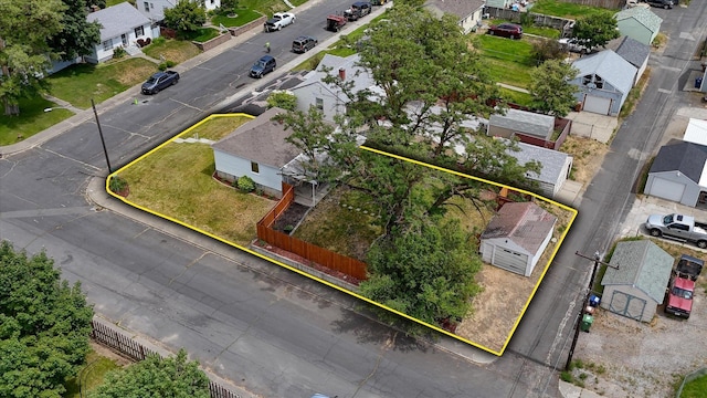 2729 W Broad Ave, Spokane, WA 99205 - aerial perspective of suburban area featuring property boundaries highlighted