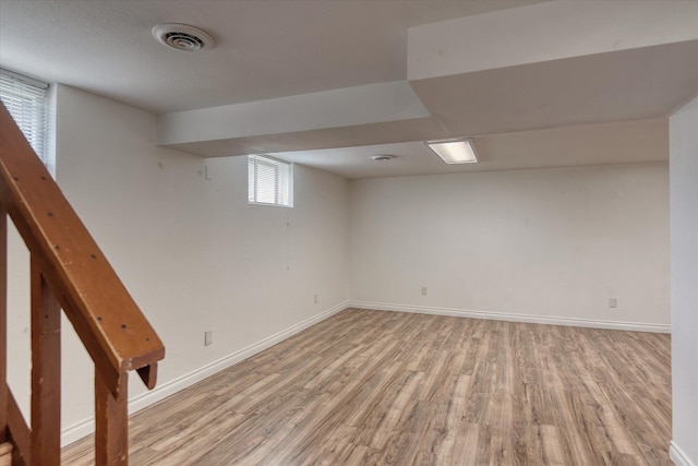 2729 W Broad Ave, Spokane, WA 99205 - below grade area featuring light wood-style flooring and baseboards