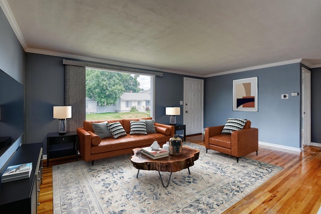 2729 W Broad Ave, Spokane, WA 99205 - living room with wood finished floors, crown molding, and baseboards