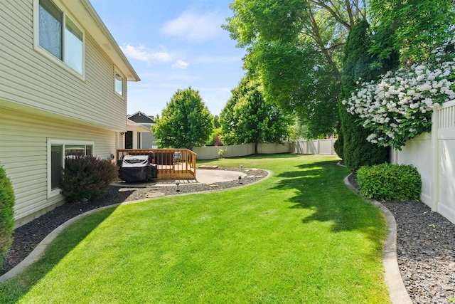 1212 S Drummond Rd, Greenacres, WA 99016 - view of yard featuring a wooden deck