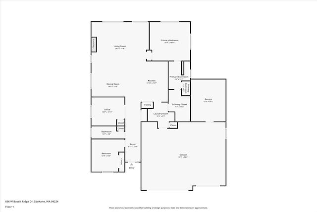 696 W Basalt Ridge Dr, Spokane, WA 99224 - home floor plan