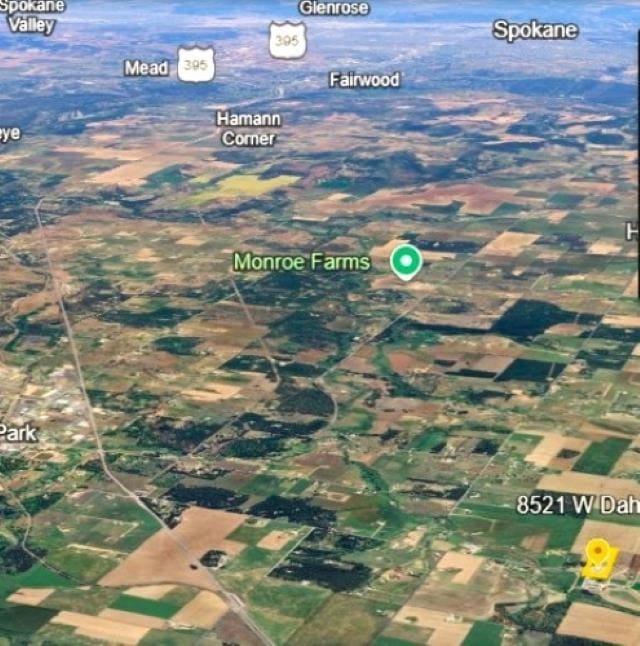 8521 W Dahl Rd, Deer Park, WA 99006 - aerial map of property and surrounding area