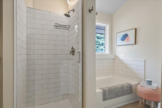 21123 S Cheney Spangle Rd, Cheney, WA 99004 - bathroom featuring a garden tub and a shower stall