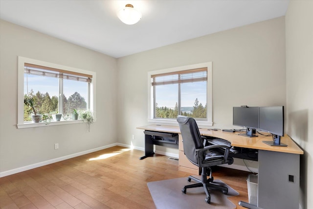 15415 E Timbercrest Ln, Mead, WA 99021 - office area with light wood-style floors and baseboards