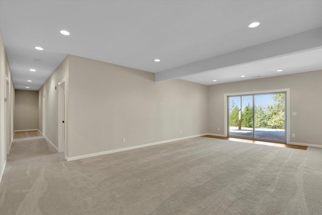 15415 E Timbercrest Ln, Mead, WA 99021 - unfurnished room with recessed lighting, baseboards, and light carpet