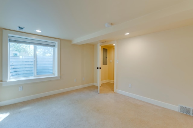 523 S Hatch St, Spokane, WA 99202 - empty room with light colored carpet, a smoke detector, baseboards, and recessed lighting
