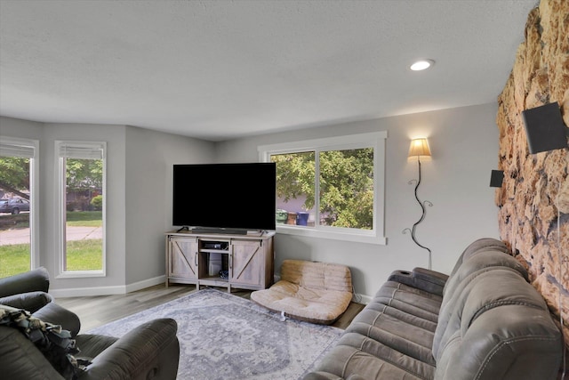 8428 N Susan Ct, Spokane, WA 99208 - living room with wood finished floors, baseboards, and recessed lighting