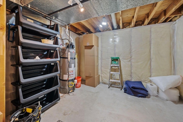 1216 W Candlewood Ct, Spokane, WA 99218 - unfinished below grade area with secured water heater