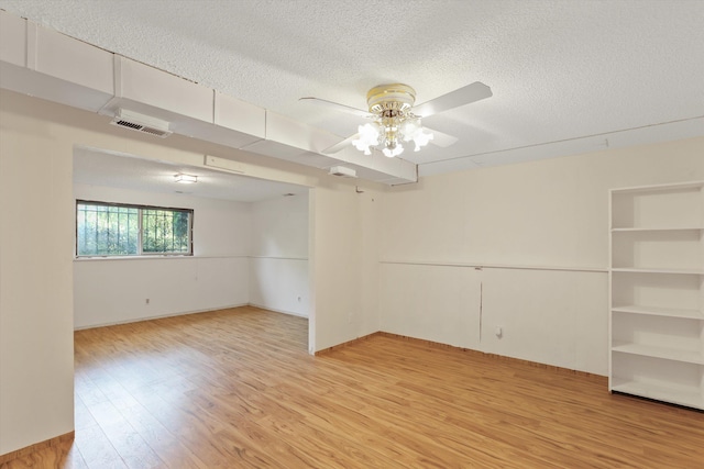 3424 E 32nd Ave, Spokane, WA 99223 - unfurnished room featuring light wood finished floors, a textured ceiling, ceiling fan, and baseboards