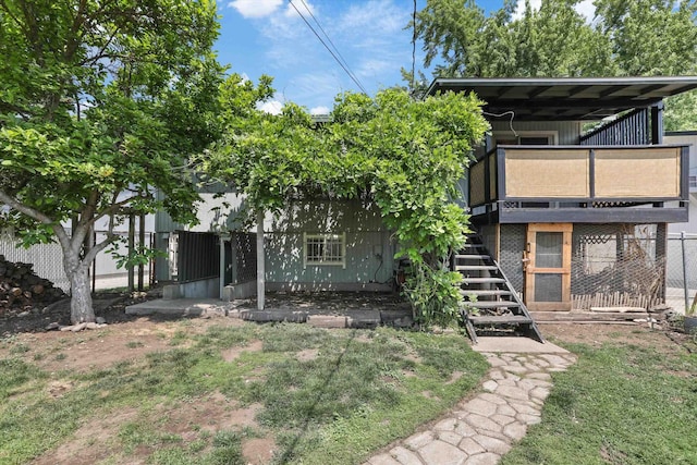 3424 E 32nd Ave, Spokane, WA 99223 - view of front of house featuring stairs and a deck