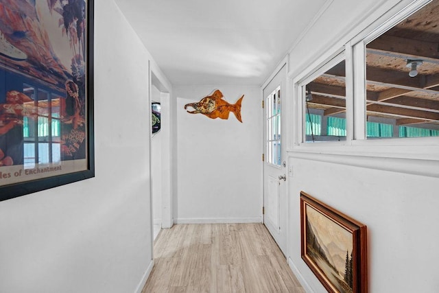 611 E Mill St, Latah, WA 99018 - hall with wood finished floors and baseboards