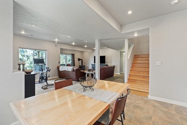 526 W Willapa Ct, Spokane, WA 99224 - dining room featuring stairway, baseboards, and recessed lighting
