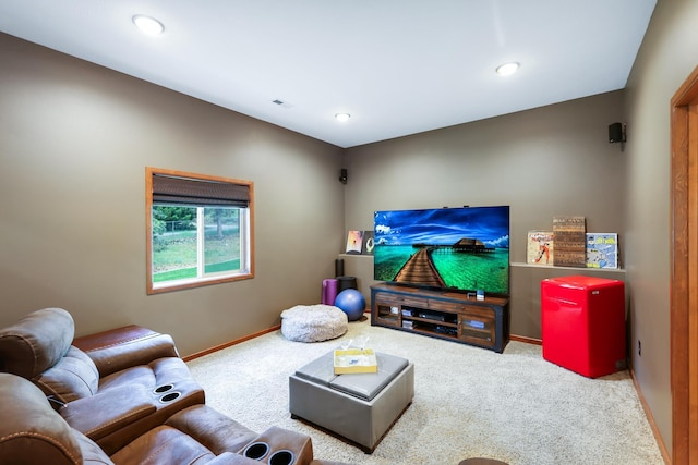 13906 E 39th Ln, Veradale, WA 99037 - living room with baseboards, carpet, and recessed lighting