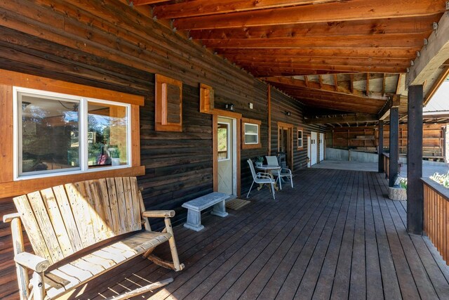3439 B Northport Flat Creek Rd, Kettle Falls, WA 99141 - view of wooden deck