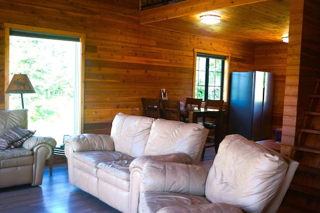 1261 Outback Ln, Usk, WA 99180 - living room with wooden walls and wood finished floors
