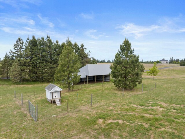 609 E Wild Rose Rd, Colbert, WA 99005 - view of yard featuring an outbuilding, a pole building, and a detached carport