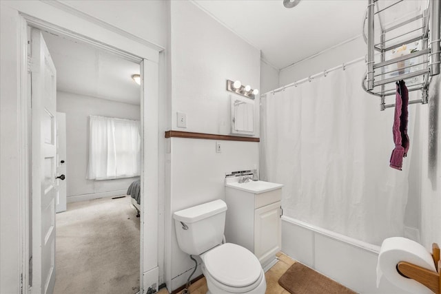 2304 E Dalke Ave, Spokane, WA 99207 - full bath with toilet, vanity, and shower / bath combination with curtain