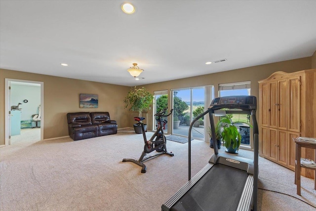 7920 S Parway Ln, Cheney, WA 99004 - exercise area with carpet floors, recessed lighting, and baseboards