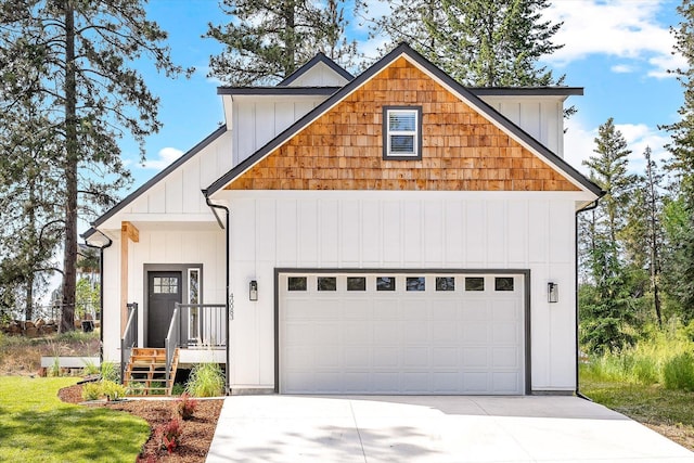 40083 Lake Terrace Ct, Loon Lake, WA 99148 - modern farmhouse with driveway, board and batten siding, and an attached garage