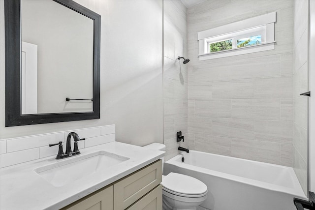40083 Lake Terrace Ct, Loon Lake, WA 99148 - bathroom featuring vanity, toilet, and bathing tub / shower combination