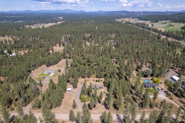 4615 E Russell Rd, Colbert, WA 99005 - aerial view of property's location featuring a forest and a mountainous background