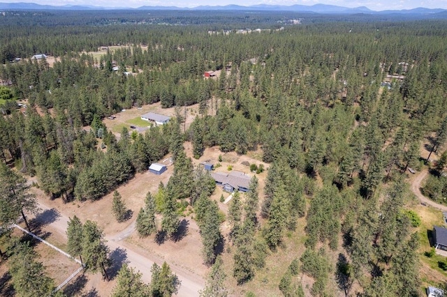 4615 E Russell Rd, Colbert, WA 99005 - view of property location with a heavily wooded area and a mountain backdrop