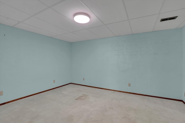 11619 N Roundup Rd, Mead, WA 99021 - carpeted spare room featuring a drop ceiling and baseboards
