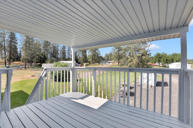 11619 N Roundup Rd, Mead, WA 99021 - wooden terrace with a yard
