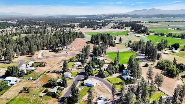 11619 N Roundup Rd, Mead, WA 99021 - aerial view of property and surrounding area featuring a mountain backdrop