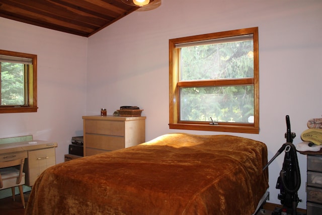 42604 Hatch Rd, Deer Park, WA 99006 - bedroom featuring vaulted ceiling and wooden ceiling