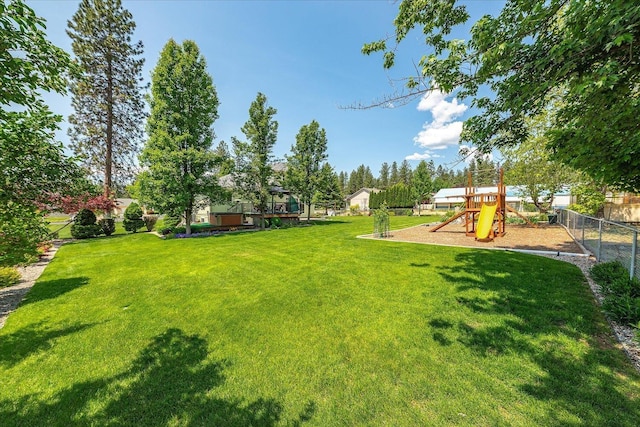 16324 N Cimmeron Ct, Nine Mile Falls, WA 99026 - view of yard with a playground