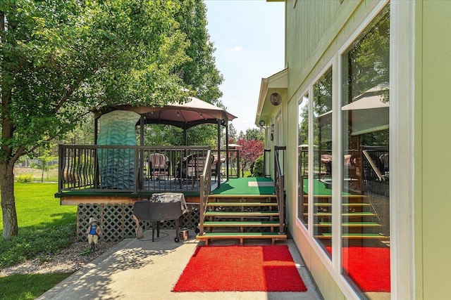 16324 N Cimmeron Ct, Nine Mile Falls, WA 99026 - view of patio / terrace featuring a gazebo