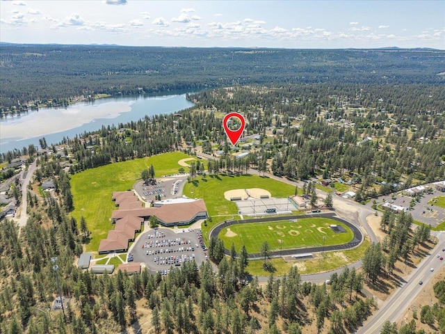 16324 N Cimmeron Ct, Nine Mile Falls, WA 99026 - view of property location featuring a nearby body of water and a forest