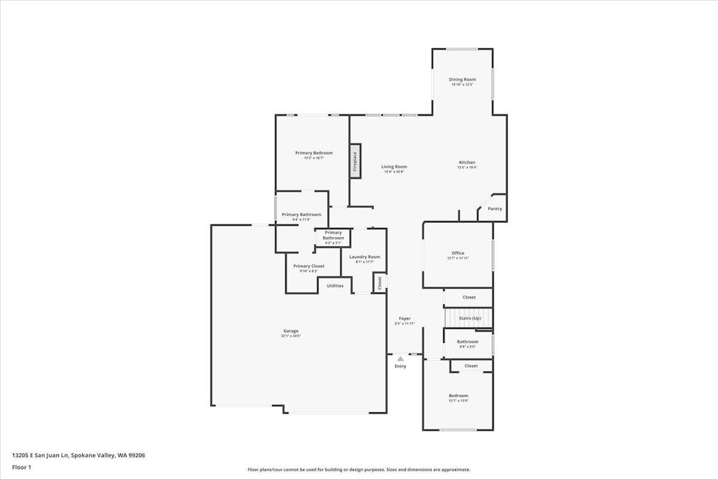 1503 S Aspen Ct, Spokane Valley, WA 99016 - floor plan / room layout