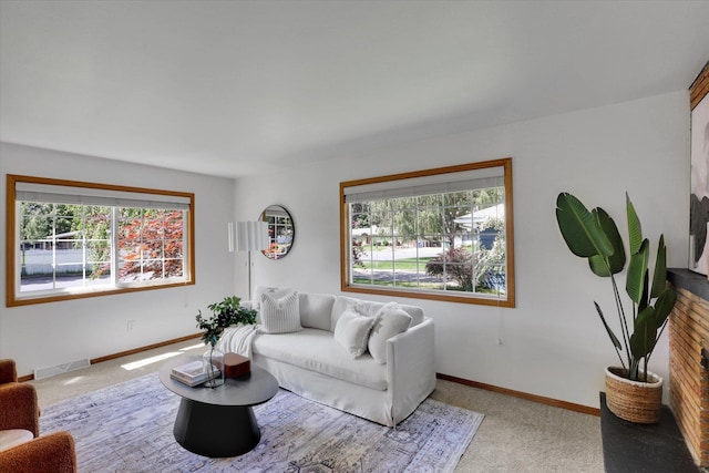 1010 W Westmont Way, Spokane, WA 99208 - living room featuring carpet and baseboards