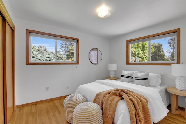 1010 W Westmont Way, Spokane, WA 99208 - bedroom featuring light wood-style flooring, baseboards, and a closet