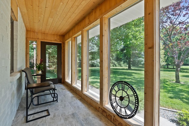 2203 W Strong Rd, Spokane, WA 99208 - sunroom / solarium featuring wood ceiling and wooden walls