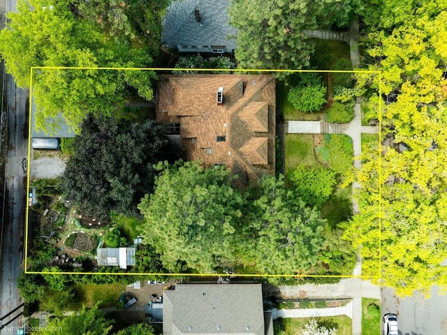 1611 W 9th Ave, Spokane, WA 99223 - view from above of property with property parcel outlined