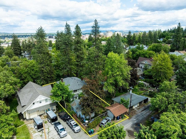1621 W 9th Ave, Spokane, WA 99223 - aerial view of residential area with property parcel outlined