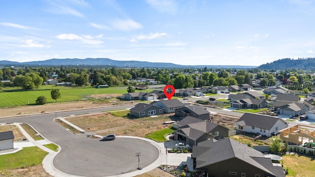 14101 E Sanson Ave, Spokane Valley, WA 99216 - aerial view of residential area featuring a mountain backdrop